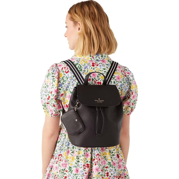♠️Kate Spade Rosie Medium Flap Pebbled Leather Backpack, Black NWT Amazon.com | kate spade new york Women main image 4