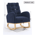 thumbnail image 6 of AOOWOW Teddy Nursery Rocking Chair with Retractable Foot Rest,Glider Rocking Chair, blue, 6 of 10