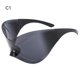 thumbnail image 1 of HUI Gafas De Sol Futuristas Sin Montura De Gran Tamaño Punk Deportivas Envolventes Gao Jiahui unisex, 1 of 2