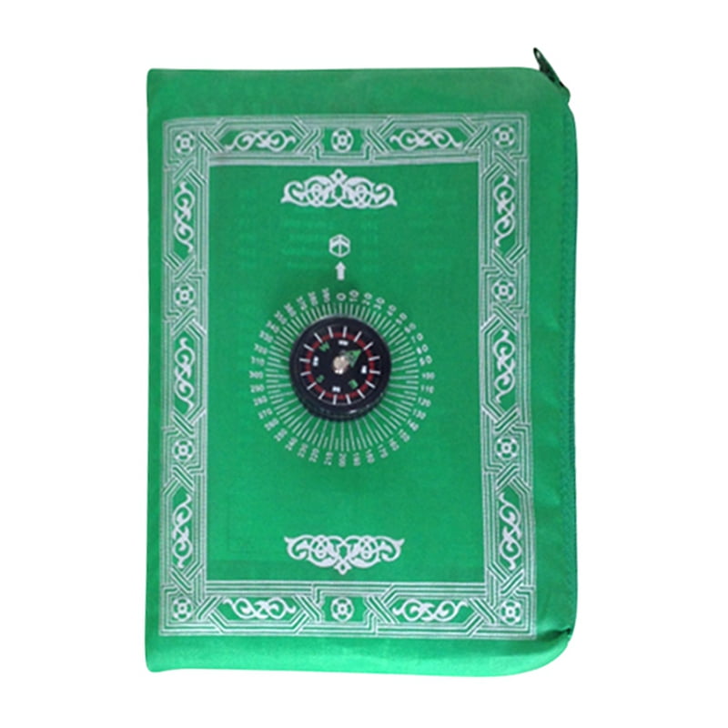 Fysho Portable Muslim Prayer Blanket Travel Prayer Mat with Compass