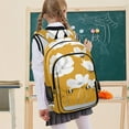 thumbnail image 7 of FORMRS School Backpack 17" Student Travel Bag with Laptop Compartment, White Flowers, 7 of 7