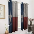 thumbnail image 3 of Western Texas Star Vintage Style Stars On Wood Panel Print Rustic (1) Window Blackout Curtain 3d Printed Blackout Curtain Bedroom Living Room Hotel Window 2 Panel Shade, 3 of 6