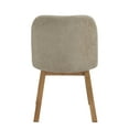 thumbnail image 6 of Weston Home Alta Wood Finish Taupe Fabric Curved Low Back Dining Chair, Set of 2, Oak Wash, 6 of 10
