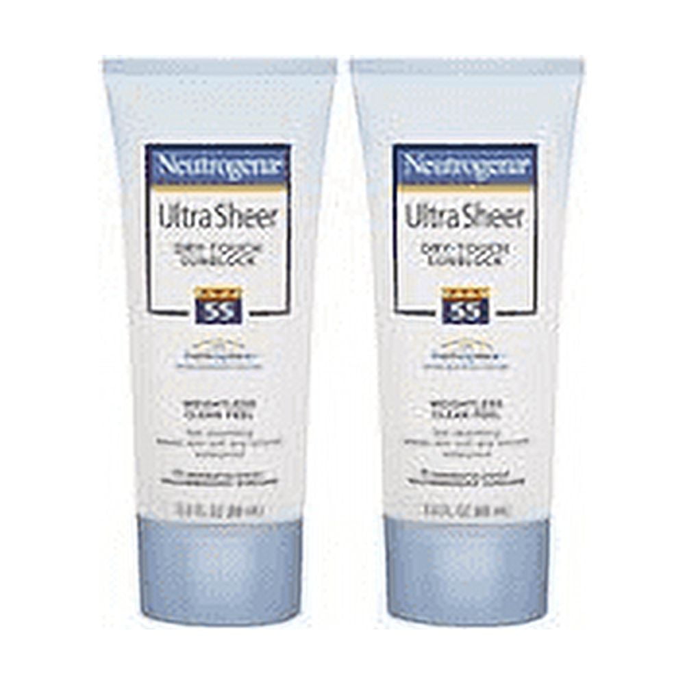 Neutrogena Ultra Sheer Dry-Touch Sunscreen SPF55, Sun Protect, 3 Oz,, 2-Pack