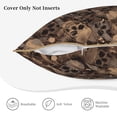 thumbnail image 5 of Haiem Brown Camouflage Skull Print Velvet Soft Solid Decorative Square Throw Pillow Covers Set with Elegant Piping Christmas Cushion Case for Sofa Bedroom Car-20"x20", 5 of 8