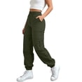 thumbnail image 4 of Sweatpants Women Cargo Pants for Women High Waisted Hiking Pants Baggy Stretchy Wide Leg Streetwear with 6, 4 of 6