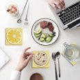 thumbnail image 1 of RYLABLUE Lemon Set of 6 Coaster for Drinks, Absorbent Ceramic Stone Coasters Cup Mat with Cork Base for Home Kitchen Room Coffee Table Bar Decor, 1 of 4