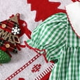 thumbnail image 4 of Placlothes Kids Girl Christmas Outfit Set - 2-Piece Green Gingham Top & Red Shorts, Snowman Embroidery, 6M-4Y,Size 3 T, 4 of 8