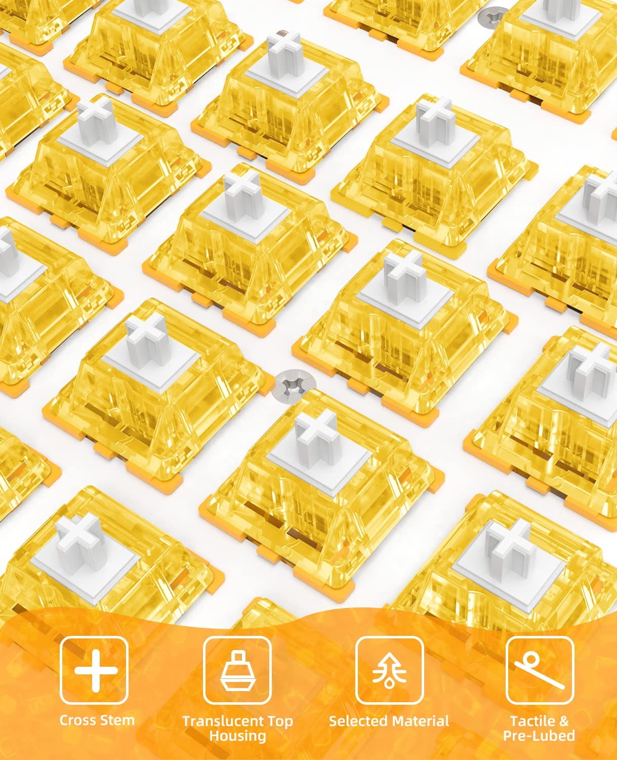 Ajazz Fruit Banana Switch, Pre-Lubed Tactile Switches for