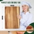 18x12 Acacia Wood Cutting Board Kitchen, Wooden Charcuterie Board Meats Cheese Boards Platter