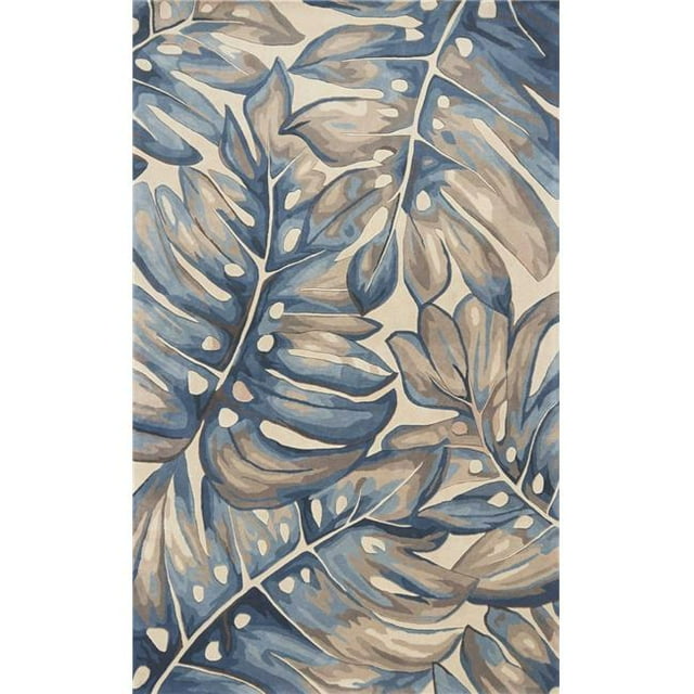 HomeRoots 354023 30 x 50 in. Wool Blue Area Rug