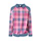thumbnail image 4 of RKSTN Women's Plaid Print Sweatshirts Oversized Lapel Denim Patchwork Stitching Pullover Top Womens Casual Plus Size Turndown Collared Loose Long Sleeve T Shirts Trendy Retro Streetwear Sweatshirt, 4 of 4