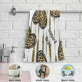 thumbnail image 5 of SKYSONIC 2 Pack Leopard Hearts Valentine Hand Towels, Grunge Striped Lines Kitchen Towel Ultra Soft and Absorbent,Decorative Fingertip Face Towel for Bathroom Hotel, 28.3"x14.4", 5 of 6