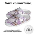 thumbnail image 6 of Yiaed Owl And Floral Print Slippers Fuzzy Warm Cozy Slippers Non Slip House Slippers For Indoor Outdoor Slippers House Slippers-35/36, 6 of 7