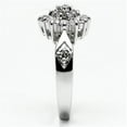 thumbnail image 4 of Rhodium Brass Ring with AAA Grade CZ in Clear for Women Clear Stone Color Style 3W278 Size 6, 4 of 4