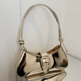 thumbnail image 1 of Bolsa De Hombro Bolso de hombro para mujer Bolsos Moda Brillante PU Sólido Bajo el brazo Bolsos (Oro) Sywqhk Para Estrenar, 1 of 8