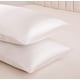 thumbnail image 4 of Miruxia Paquete de 2 fundas de almohada de satén para cabello y piel, fundas de almohada de satén con cierre de sobre (blanco, tamaño estándar 20 x 26 pulgadas) Vhermosa WMZL-913-24, 4 of 6