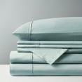 thumbnail image 2 of Madison Park 6-piece 800 Thread Count Cotton Blend Sateen Sheet Set, Cal King - Aqua, Resistant to fading, shrinking and wrinkles, 2 of 8