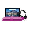 Refurbished Ematic EGQ235SKPR 10" 16GB 1.2GHz Android 7.1 Nougat with Keyboard Folio Case and Headphones, Purple