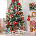 thumbnail image 4 of FMSHPON White Daisies Art Xmas Christmas Tree Skirt Stand Mat for Holiday Party Decoration Indoor Outdoor 36 inches, 4 of 6