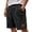 A-Black443, variant on Men's Leather Patch Shorts Vertical Striped Elastic Waist Daily Weekend Bermudas