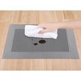 thumbnail image 3 of Unique Bargains Set of 8 Table Placemats Washable Wipeable Table Mat Silver Gray 18x12Inch, 3 of 7