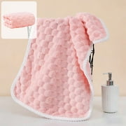 Concise Purified Towel - High Density Thick Fleece, Soft Absorbent Washcloth, Luxury Bath Towel Set, Red, JKODE