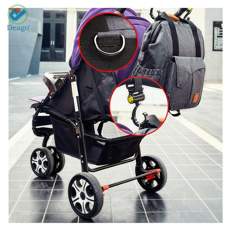 Deago Diaper Bag Backpack Multi Function Waterproof Baby Nappy Bags for Outdoor Large Capacity Durable and Stylish Black