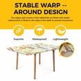 thumbnail image 4 of Spring Easter Table Cloths for 4 Foot Rectangle Tables, Bunny Carrots Eggs Floral Botanical Colorful Patio Waterproof Elastic Fitted Tablecloths, Washable Rectangular Table Cover for Camping, 4 of 8