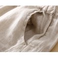 thumbnail image 4 of Pantalones cortos casuales de cintura elástica TEELYNN para mujer, pantalones cortos de lino y algodón de verano con encaje empalmado y bolsillos, estilo bohemio para playa, sueltos, 3XL, 4 of 5