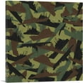 thumbnail image 1 of ARTCANVAS Green Camo Camouflage Navy Battleship Pattern Canvas Art Print - Size: 26" x 26" (0.75" Deep), 1 of 9