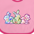 thumbnail image 4 of Inktastic Floral Easter Bunnies Boys or Girls Baby Bib, 4 of 4