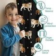 thumbnail image 3 of Blackout Kids Curtains,Bulldog Dog and Footprints Childrens Insulated Curtains Set Of 2,Bedroom Essentials,Toddler Room Decor 42"x84"(106x213cm), 3 of 4