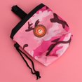 thumbnail image 4 of Bolsa para perro, cachorro, para caminar, comida, snacks, entrenamiento, cintura, almacenamiento, bolsillos, camuflaje rosa, 4 of 10