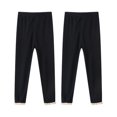 thumbnail image 2 of LZHGirlshop 2 Pack Baby Girl Pants Toddler Solid Color High Waisted Stretch Newborn Cotton Leggings Infant with Lace Trim Jogger Pants,2PC Black,5T, 2 of 6