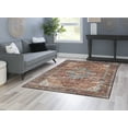 thumbnail image 3 of Linon Home Décor Washable Carter Area Rug or Runner Collection, Rust and Ivory, 5' x 7', 3 of 18