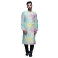thumbnail image 1 of Atasi Mandarin Collar Printed Satin Slub Traditional Kurta Set For Men, 1 of 1