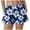 01-Blue, variant on Women Beach Board Shorts,Summer Tropical Drawstring Shorts Hawaiian Swim Shorts for Women with Pockets (Blue, M)