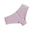 thumbnail image 2 of Qarigey Bragas con letras impresas para mujer, ropa interior amigable con la piel, calzoncillos de seda, cintura baja, ropa interior íntima Ropa interior Púrpura L, 2 of 6