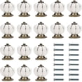 thumbnail image 1 of White and Gold Ceramic Cabinet Knob with Pumpkin Screws (Pack of 16) - 3.6 x 3.9 cm - Vintage Round Cabinet Knob - for Home, Office, Kitchen Cabinet, 1 of 5