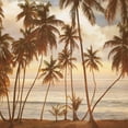 thumbnail image 3 of Seba, John 15x15 Black Modern Framed Museum Art Print Titled - Palms on the Water I, 3 of 5