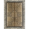 thumbnail image 3 of Festival Contemporary 5' x 7' Beige and Black Polypropylene Indoor Area Rug, 3 of 10