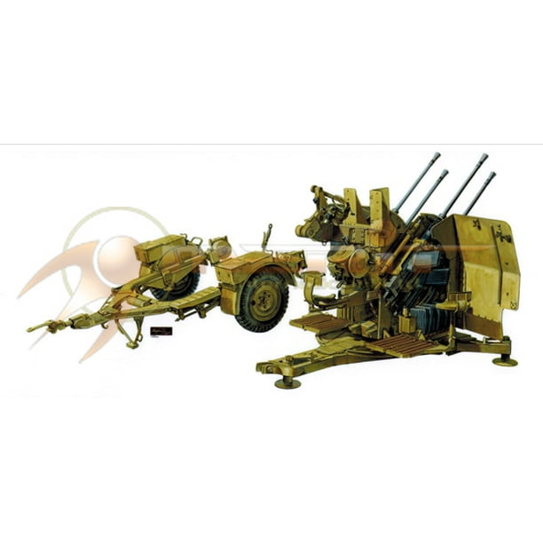 1 35 German 2cm Flak 38 Anti Aircraft Gun W Tow Trailer Walmart Com