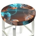 thumbnail image 3 of Balery Blue Dragon And White Tiger Fundas de asiento para taburete de bar redondo de tela de terciopelo ajustables que protegen de arañazos y manchas para sillas de 14 a 17 pulgadas.-14 inch, 3 of 7