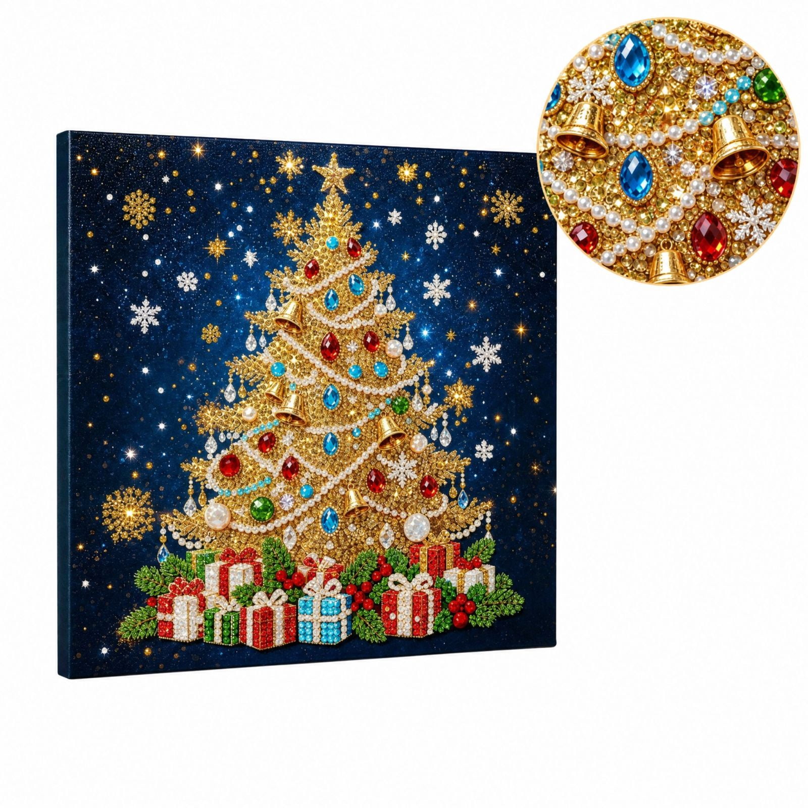 2026 New DIY Christmas Tree Diamond Painting Art Kit Easy 5D Diamond Art Set for Adults and New Crafters Relaxing Stress Relief Activity Household Wall And Tabletop Ornament and Gift