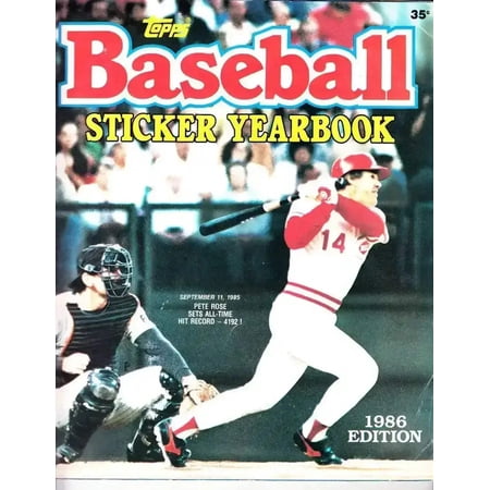 Pete Rose Cincinnati Reds 1986 Topps sticker album missing 7