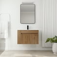 thumbnail image 2 of Vanity With Sink, 30 Inch Bathroom Vanity With White Ceramic Basin and Adjust Open Shelf(KD-PACKING), Imitative Oak Bathroom Vanity,Plywood Single Sink Vanity, Bath & Faucets Bathroom Vanities, 2 of 23