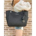 thumbnail image 2 of Michael Kors MK Signature Large Jet Set Shoulder Tote Bag with Chain, Black, 2 of 4