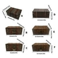 thumbnail image 3 of Lockable Wooden Trinket Box with Lock Antique Styles Storage Chest for Jewelry Photos Props Display Keepsakes Organiser, 3 of 8