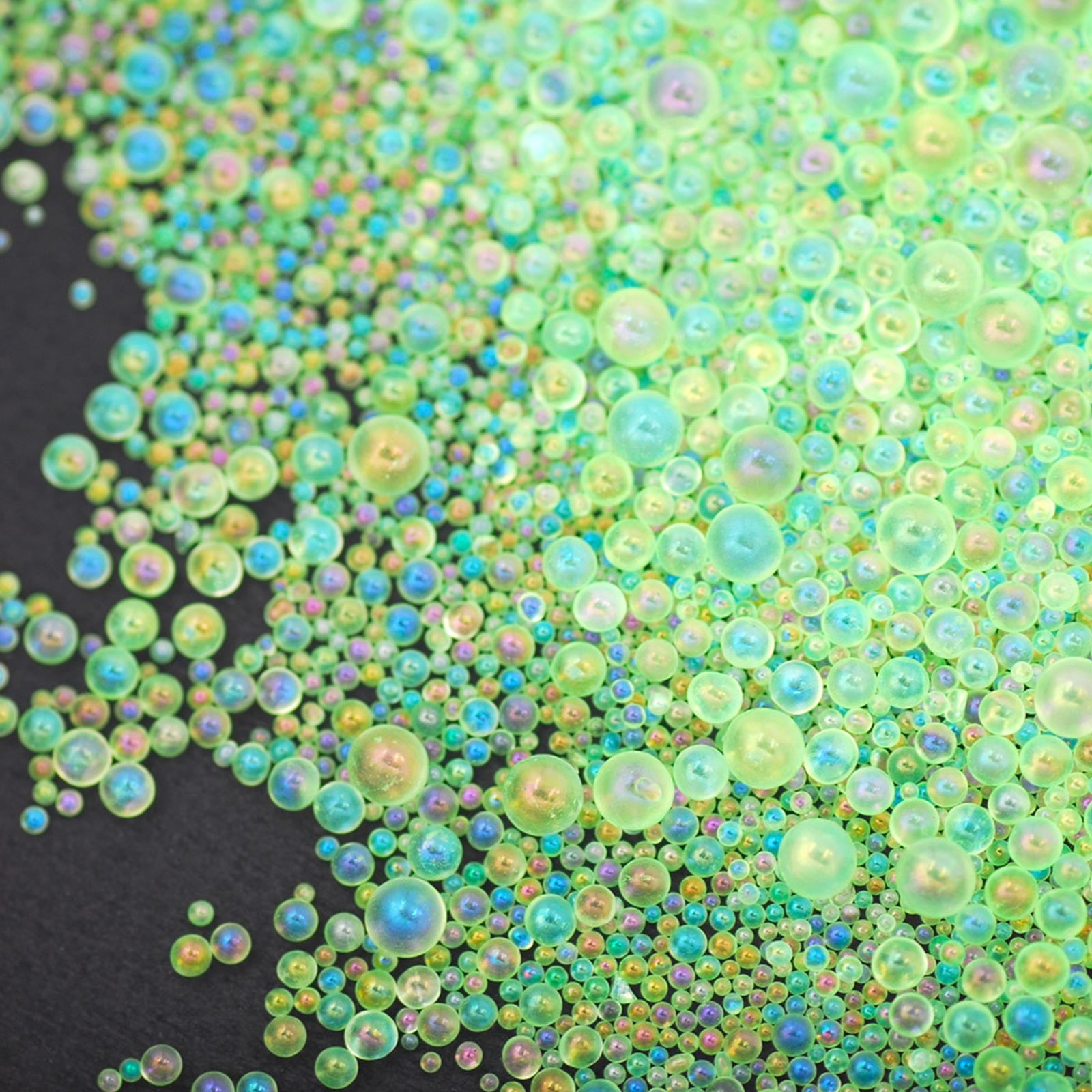 Sardfxul 50g/Pack 13mm Mini Bubble Beads Glass Bead For Silicone Mold